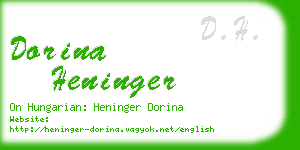 dorina heninger business card